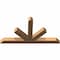 Ekena Millwork Saratoga Timber Gable Bracket, Western Red Cedar, 48"W x 26"H x 3 1/2"D x 3 1/2"F, 13/12 Pitch GBW048X26X0404SAR00SWR - alternate 3